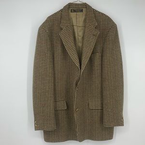 Brooks brothers pure wool plaid brown jacket